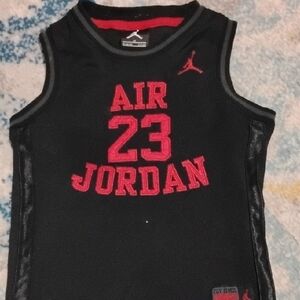 Jordan Kids Black and Red Air 23 Jersey